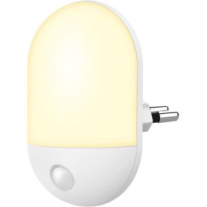 Veilleuse Led, Lampe De Nuit Murale Automatique Plug-And-Play Avec Capteur Crépusculaire, Veilleuse Enfant Prise Pour Chambre Bébé, Salon, Garage, Salle De Bains,Couloir, Blanc Chaud - Neuf