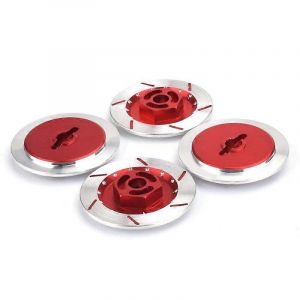 4pcs disque de frein en métal 12MM pour RC 1/10 voiture HSP Fly Fish Truck rouge - Neuf
