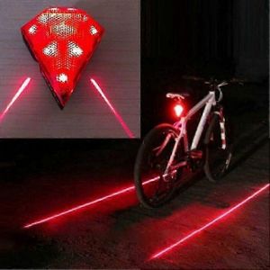 Feu Arrière De Vélo Laser Led - Feu Arrière De Sécurité Rechargeable Usb Avec 8 Led Et 2 Faisceaux Laser Pour Vélos - Neuf