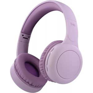 JGD-- Casque Bluetooth sans Fil, Supra-Auriculaire Confortable, Pads en Mousse, Microphone Int&eacute;gr&eacute;, Arceau R&eacute;glable, Autonomie 24h, L&eacute;ger Et Pliable - Violet - Neuf