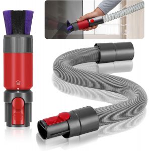 Pour 2 Pièces Brosse Anti-Rayures pour Dyson Aspirateur Kit, pour Dyson v7 V8 V10 V11 V15 Accessoires, avec Tuyau D'extension Flexible, pour Dyson Universel Accessoires Aspirateur - Neuf