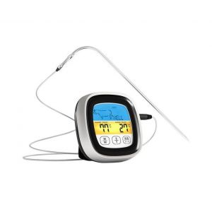 Thermom&egrave;tre &Agrave; Viande Num&eacute;rique Avec Sonde Longue, R&eacute;tro&eacute;clairage Et Modes De Cuisson Personnalis&eacute;s Pour Grillades Et P&acirc;tisseries - Neuf