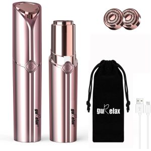 Oayew-Rasoir Electrique Femme, Rechargeable, 2 T&ecirc;tes De Rechange Incluses, &Eacute;pilateur Visage Femme, Indolore, Rasoir Visage, Epilateur Sourcil Femme Pour Joues, Menton, Bras - Neuf