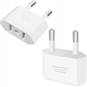 2 Pi&egrave;ces Adaptateur Prise USA vers France, fiche d'adaptation Deutschland Stecker, Pour Voyage US vers EU - Neuf