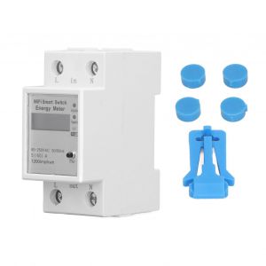 XYONG Compteur d'energie Wi-Fi, disjoncteur, application mobile, commande vocale, monophase, type rail DIN, interrupteur intelligent 90-250 V - Neuf