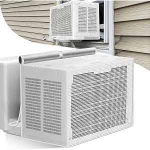 Couvercles pour Climatiseurs de Fenetre en Forme U, Protection Impermeable et Anti-Debris pour Exterieur (Blanc, 8000BTU-12000BTU) - Neuf