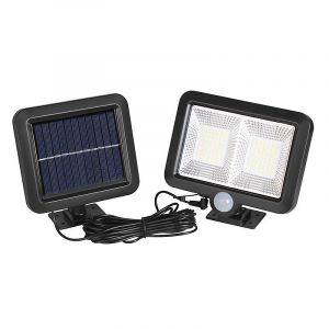 Projecteur Solaire D'ext&eacute;rieur, 98 Led Avec D&eacute;tecteur De Mouvement, &Eacute;tanche, Sans Fil, Pour Une S&eacute;curit&eacute; Optimale Dans Le Jardin, Sur Une Cl&ocirc;ture, Un Portail Ou Une Cour. - Neuf
