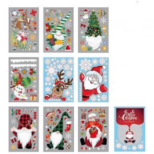 10pcs No&euml;l Fen&ecirc;tre s'Accroche Amovible en Pvc Fen&ecirc;tre Statique Autocollant Pour - Neuf