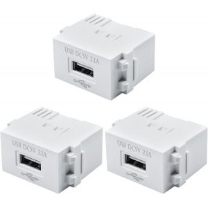 KALANKA-Lot de 3 modules d'alimentation USB : prise 220 V vers transformateur 5 V, prise de charge USB 2,1 A adaptateur de commutation pour smartphones et appareils USB - Neuf