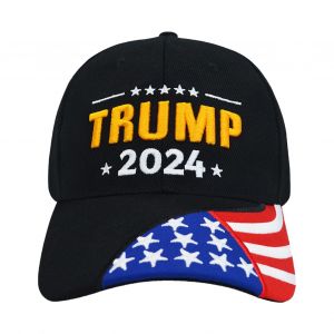 Casquette De Baseball Trump Avec Lettres Brodées Pour Montrer Son Soutien À L'amérique Et Au Président Trump 2024 Campagne Électorale Du Président Drapeau Américain Rally Parties Casquette Unisexe-Noir - Neuf