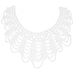 Faux Collier Perlé Pour Femme, Léger, Portable, Exquis, Durable, Couleur Unie, Imitation Perle Haut De Gamme, Ajouré, Bijoux De Mariage-Blanc - Neuf