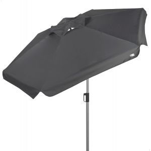 Parasol De Jardin Hexagonal,220 Cm,Couleur Anthracite,Protection Uv50,Mât En Acier,Tube Ø28,32 Mm,Cheminée,Inclinaison Et Hauteur Réglables,Tissu Polyester,Grands Parasols (62339) - Neuf
