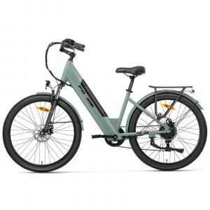 Foride Roamer 1 Vélo Électrique,Moteur 250w,Batterie 36v 13ah,Pneus 27,5 Pouces,Vitesse Maximale 25km/H,Autonomie Maximale 100km,Frein À Disque,Suspension Avec Blocage,Shimano 7 Vitesses - Vert - Neuf