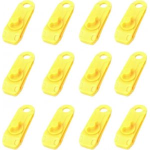 12 Pièces Tarp Clips Ground Clamp Crocodile En Forme De Plastique Tente Clips Pour Camping Auvent Activités De Plein Air - Neuf