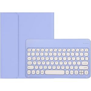 Joli &Eacute;tui Avec Clavier Bluetooth Amovible Pour Ipad Air 11" M2/Ipad Air 5e 4e G&eacute;n&eacute;ration Touches Rondes Ipad Pro 11" 4e 3e 2e 1&egrave;re G&eacute;n&eacute;ration Violet[Z2226] - Neuf