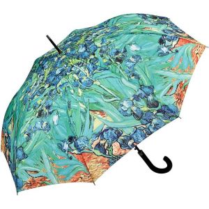 Parapluie Canne Grand Robuste Ouverture Automatique Art Floral Vincent Van Gogh : Iris - Neuf