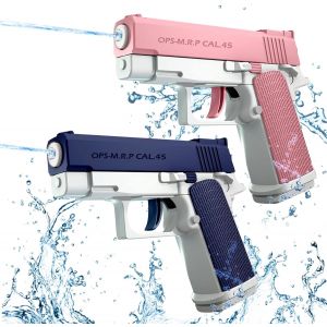 Pistolet A Eau 2 Pièces Pistolets À Eau Pour Enfant Water Gun Pour Pool Party, Plage, Combat De L'eau, Cadeaux (Bleu+Rose) - Neuf