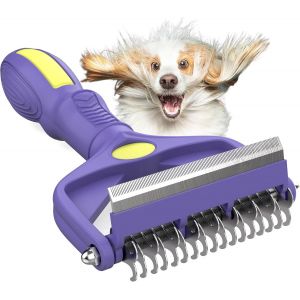 Jgd-Brosse D&eacute;m&ecirc;lante 3 En 1 Am&eacute;lior&eacute;e Pour Animaux De Compagnie &iquest; R&acirc;teau De D&eacute;m&ecirc;lage Pour Sous-Poils Pour Chiens Et Chats Avec Poils &Eacute;pais, R&acirc;teau De Toilettage Pour Animaux De Compagnie - Neuf