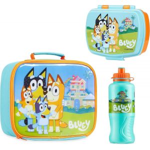 KGABERY-Lunch Box Enfant-Ensemble 3 Pcs Sac Lunch Bag,Boite À Gouter Et Gourde Rentrée Maternelle - Neuf
