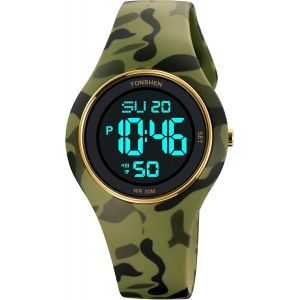 Eryi-Montre Unisex Led Électronique Digital Alarma Chronomètre Date 50m Etanche Outdoor Militaire Plastique Et Caoutchouc Multifonctionnel Montre Bracelet - Neuf
