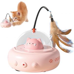 KAL-Jouet Interactif Pour Chat D'Intérieur A Plumes, Jouet Interactif Rechargeable Pour Chat - Neuf