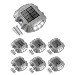Lumières De Terrasse Solaires Lumières De Quai D'allée Led Sans Fil Ip67 Étanche Avertissement Extérieur Lumières De Marche Pour Allée Trottoir Jardin Allée Cour - Neuf