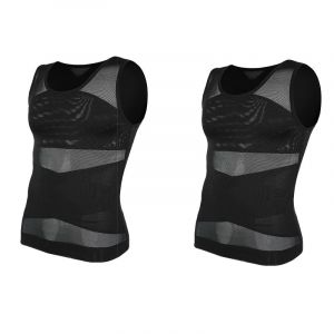 Chemise De Compression Pour Hommes,Maillot De Corps Amincissant,Débardeur Gynomastica,Sans Manches,Gilet En Maille,Costume Croisé 3xl - Neuf
