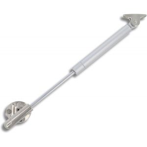 Amig - Compas de gaz pour &eacute;l&eacute;vation de portes rabattables de meubles | Mod.98 | R&eacute;sistance de charge : 12 kg | Amortisseur r&eacute;glable pour ouverture ascensante sans impact | Argent&eacute; - Neuf