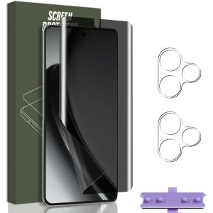 KALANKA-Anti-espion Protection pour Realme GT 6/6T 5G, Contenir 1 Pi&egrave;ce Anti Espion TPU Protecteur d'&eacute;cran et 2 Pi&egrave;ces Cam&eacute;ra Arri&egrave;re Protecteur, TPU Protection Film pour Realme GT 6/6T 5G - Neuf