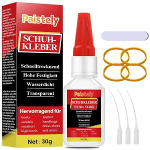 CHECARZHN--NO1-Colle Pour Chaussures - 30 G - Extra Forte - Étanche - Transparent - Pour Baskets, Semelles, Bottes, Sandales, Talons Hauts, Cuir, Sacs À Main Et Plus Encore - Neuf