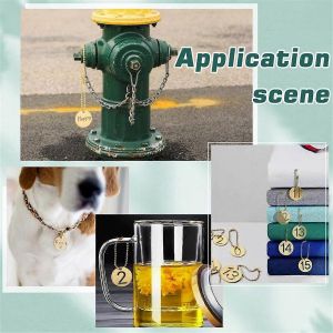 50 &Eacute;tiquettes Rondes En Laiton De 2,5 Cm Avec 50 Cha&icirc;nes &Agrave; Billes De 2,4 Mm - Neuf