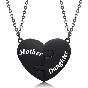 Kalanka-Cadeau Pour M&egrave;re Et P&egrave;re De La Part De Sa Fille &iquest; Ensemble De Colliers Assortis En Forme De Coeur Pour 2 | Cadeau De F&ecirc;te Des M&egrave;res Pour Maman Et Papa | Cadeau D'anniversaire Pour Fils - Neuf