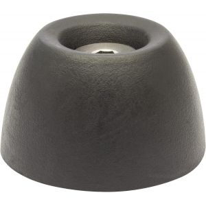 Butoir de porte rétro pour sol et mur pour exterieur OUTDOOR BOUTON - diamètre Ø 50 x 30 mm, caoutchouc plein noir de haute qualité et vis en inox résistant aux intempéries - 15520011 - Neuf