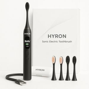 Pro - Brosse À Dents Électrique - 5 Modes De Brossage Et D'intensité - Brosse À Dents Électrique Sonique Rechargeable Et Autonomie 120 Jours - Minuteur 2min - 4 Brossettes - Étanche Ipx7, Blanc - Neuf