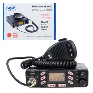 Station radio CB - PNI - Escort HP 6800 ASQ - 4 W - AM/FM - Lecteur MP3 USB - Neuf