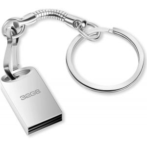 Clé Usb 32Go, Métal Drive Usb 2.0 32Go Thumb Flash Drive Imperméable Mini Pen Drive Portable Memory Stick Pour Ordinateur Portable/Pc/Smart Tv/Stockage De Données Externe (Argent)[CLE8110246] - Neuf
