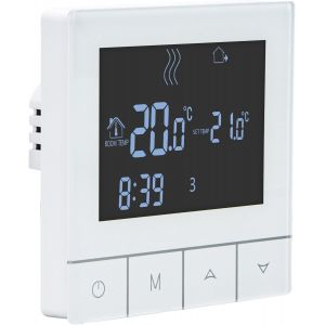 Thermostat Tactile Programmable Wg356, Grand Écran Numérique Ac230V, Sortie 3A, Utilisé Pour Régler Et Contrôler La Température Du Système De Chauffage Par Le Sol (Noir) - Neuf