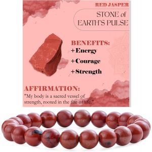 Bracelet De Perles Pour Femmes 8mm En Semi-Pr&eacute;cieux Naturel &Eacute;lastique &Eacute;lastique Cristal Bijoux Cadeaux De Yoga - Neuf