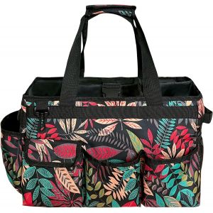 Organiseur de nettoyage avec poign&eacute;e u2013 Grand sac caddy pour la maison, la voiture et la salle de bain, sac &agrave; main avec bretelles r&eacute;glables (rouge) - Neuf