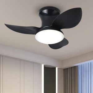 Silencieux Ventilateur Plafond avec Lumiere et Telecommande 6 Vitesses Ventilateurs de Plafond Diamètre 65CM con 3 Pale Réversibles Moteur DC 30W Intelligent Plafonnier Ventilateur de Plafond - Neuf