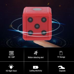 Mini camera infrarouge d'exterieur 1080p avec detection de mouvement et camescope de securite domestique (rouge) - Neuf
