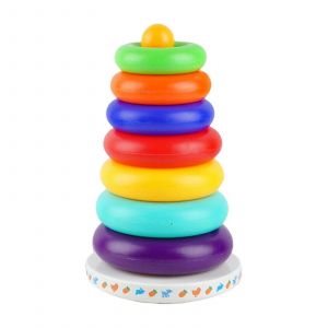 Jouet &Agrave; Empiler Aux Couleurs Vives Pour Tout-Petits, Am&eacute;liorant La Motricit&eacute; Fine, La Pens&eacute;e Logique, Jeu De Soci&eacute;t&eacute;, Jouet Cognitif Sensoriel Aux Couleurs-2101 Rai Aux Sept Couleurs - Neuf