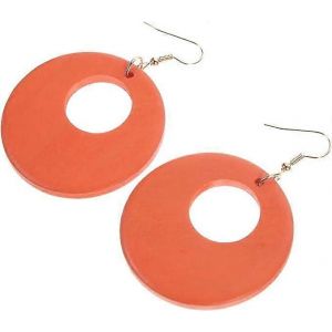 1 Paire De Boucles D'oreilles Rondes,Boucles D'oreilles Mode,Boucle D'oreille Crochet,Boucle D'oreille En Bois,Boucle D'oreille Cercle Pour Femme,Boucles D'oreilles,Cadeau De Bijoux De Festival - Neuf