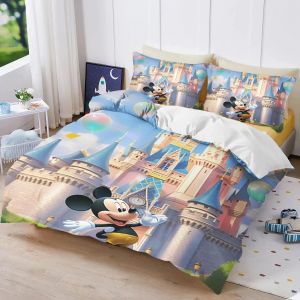 Parure De Lit Dessin Anime Mickey Buzz L'éclair Winnie L'ourson, Housse De Couette Pour Chambre À Coucher - Neuf