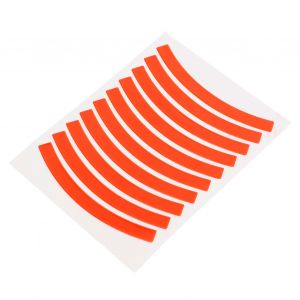 Autocollants reflechissants pour draisiennes pour enfants, bandes adhesives de securite pour roues de velo, accessoires pour draisiennes, orange - Neuf