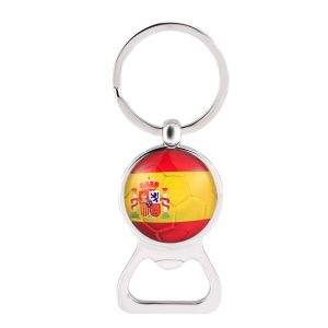 Porte-Cles Avec Drapeau National, Decapsuleur, Anneau Porte-Cles Pour La Coupe Du Monde (Espagne) - Neuf