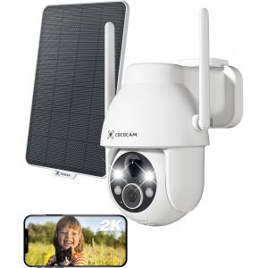 2K Camera Surveillance Wifi Exterieure Sans Fil Sur Ai Détection Humaine, Vision Nocturne Couleur, Audio Bidirectionnel, 2.4Ghz Wifi, Cloud - Neuf