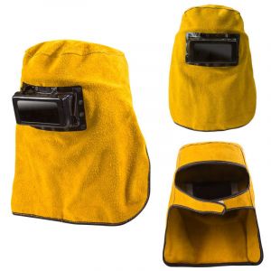 Masque De Protection Pour Casque De Soudage, Lentille En Cuir, Cagoule De Soudage À Clapet, Protection Complète, Durable, Résistant À La Chaleur, Respirant. - Neuf