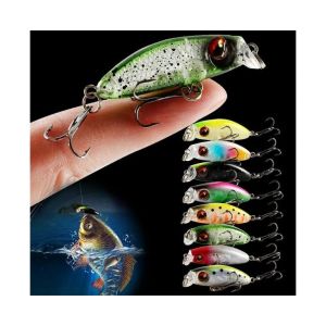 Ensemble De Leurres Crankbait 43 Mm &iquest; Leurre Dur Flottant De 3,1 G Pour La P&ecirc;che En Eau Douce Et Sal&eacute;e &iquest; Design R&eacute;aliste Et Construction Durable - Neuf