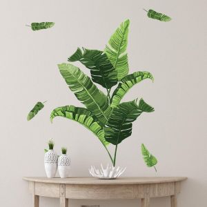 ERYI-1115 Sticker Mural Moderne Pour Chambre D'Enfant Motif Jungle Tropicale Vert Plante Jungle Art Maison - Neuf
